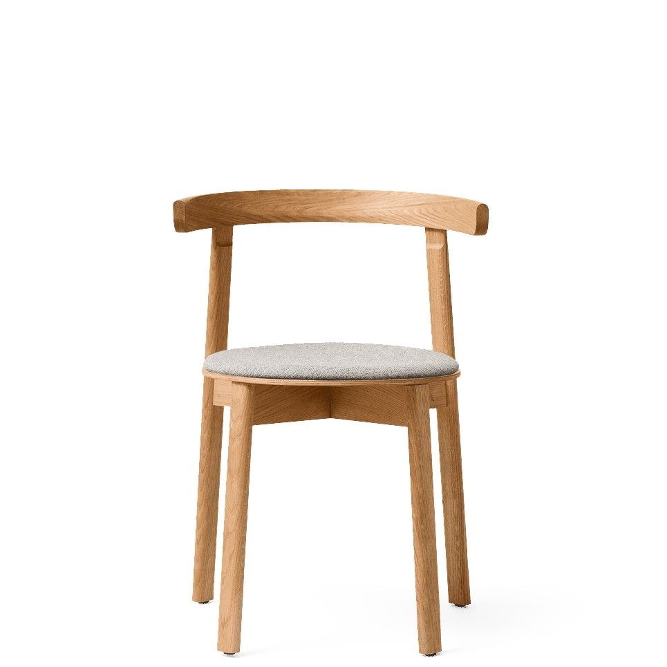 Chaise Lunar chêne avec coussin d'assise Form & Refine
